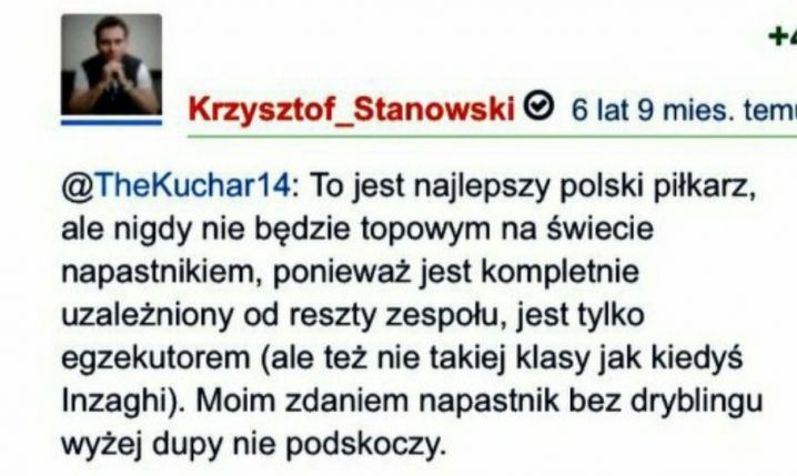 WPIS Krzysztofa Stanowskiego sprzed kilku lat na temat Roberta Lewandowskiego! :D